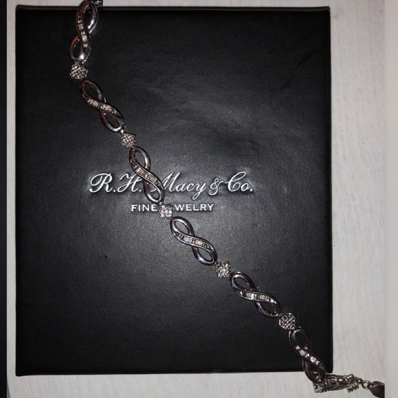 Diamond infinity bracelet - Macy’s - Picture 1 of 3